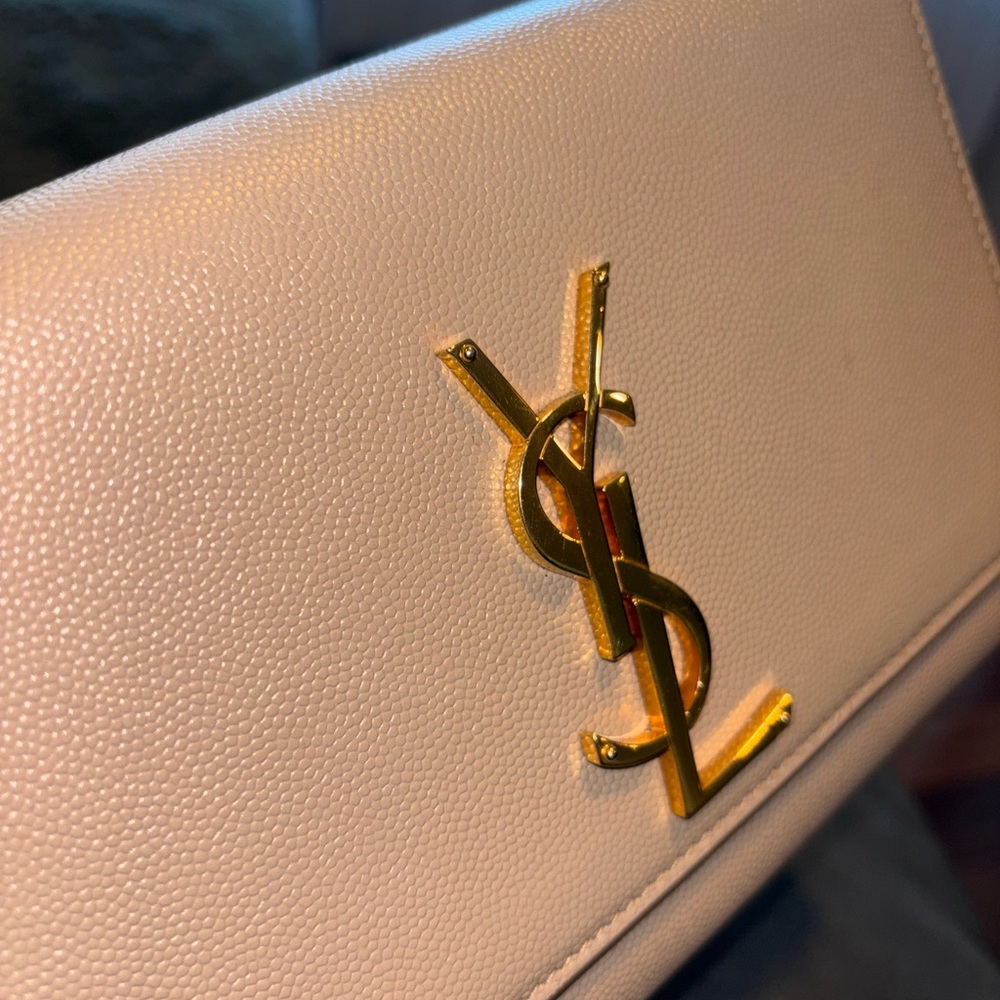 Saint Laurent Beige Chain Wallet - Picture 2 of 8